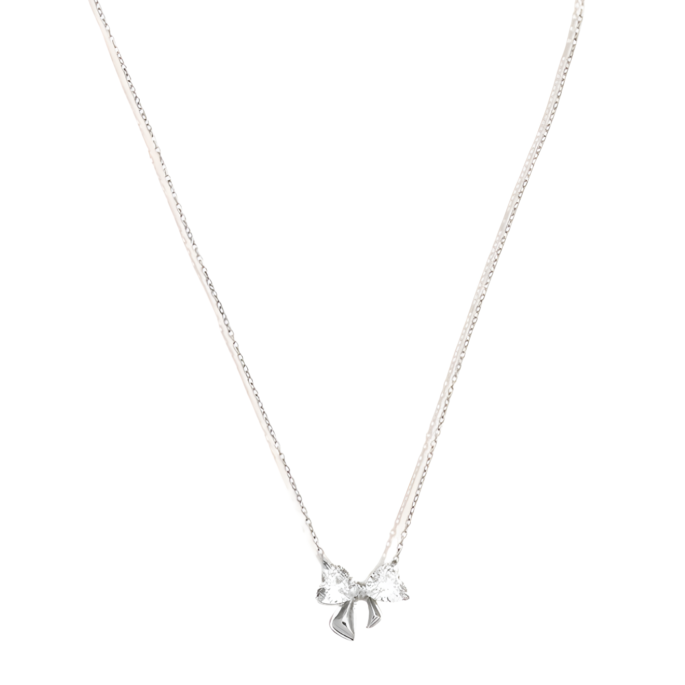 Ribbon with Diamond Halskette