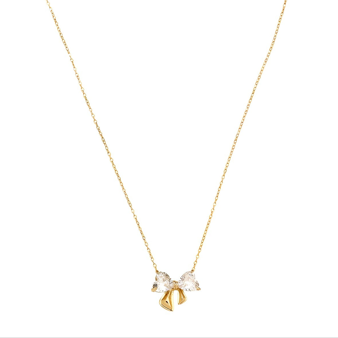 Ribbon with Diamond Halskette