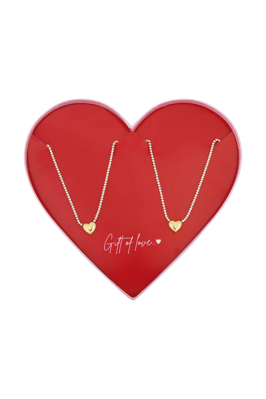 Herz mit Diamanten Halskette Set
