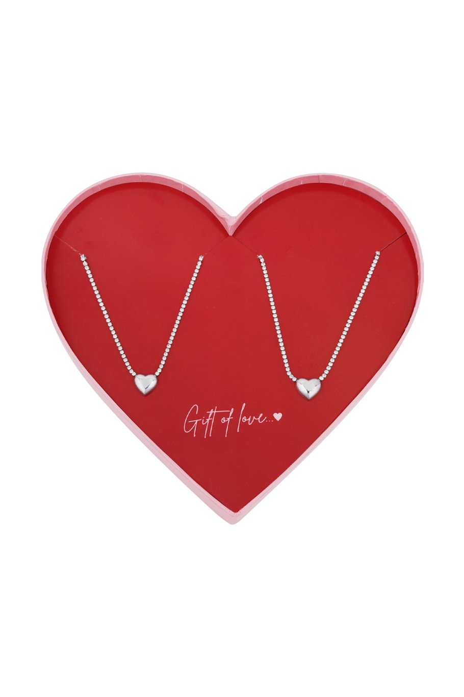 Herz mit Diamanten Halskette Set