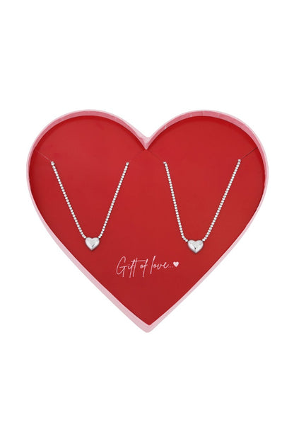 Herz mit Diamanten Halskette Set