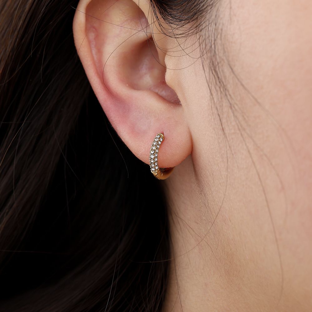Elegante Hoop Pavé 13mm