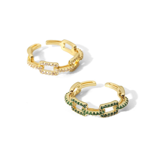 Rechteck Zirkon Ring